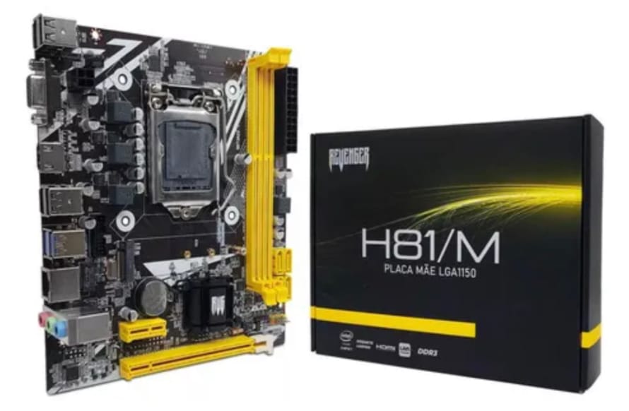 Placa Mãe Revenger Intel 4 Geração Ddr3 M.2 G-h81m LGA 1150 Preto