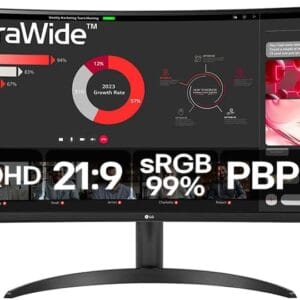 Monitor LG UltraWide Curvo - Tela VA de 34”,2K